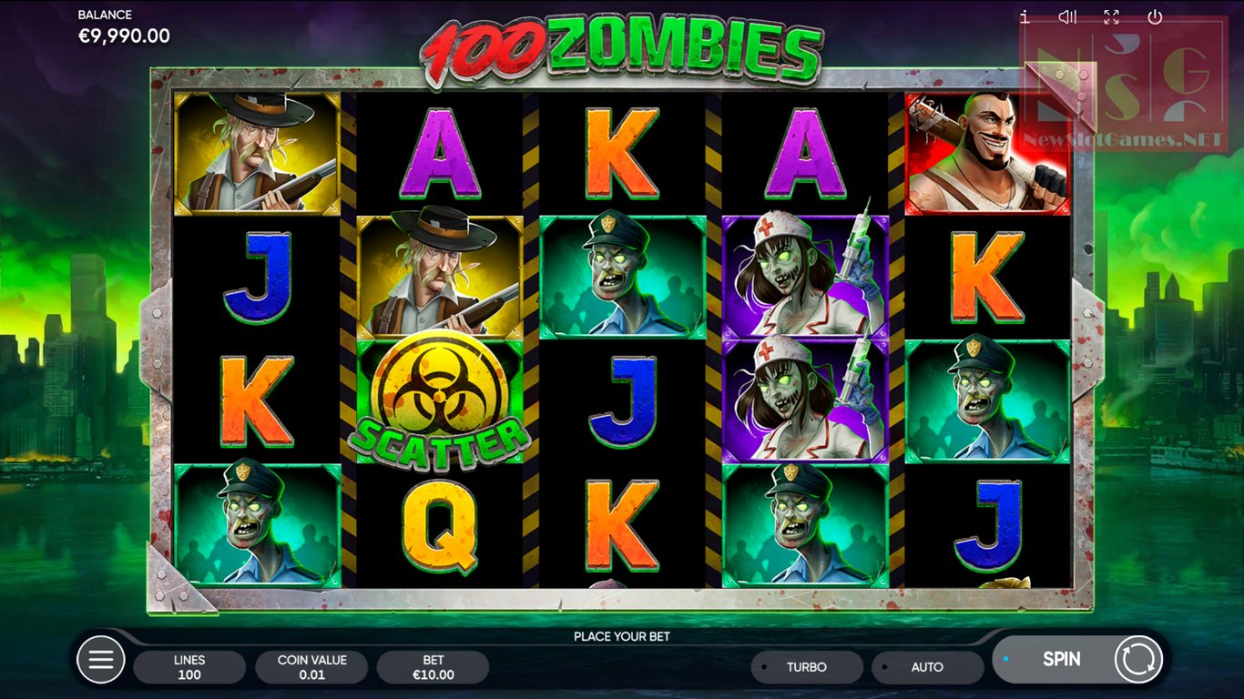Нашествие ходячих мертвецов в автомате «100 Zombies» на официальном сайте 1хбет